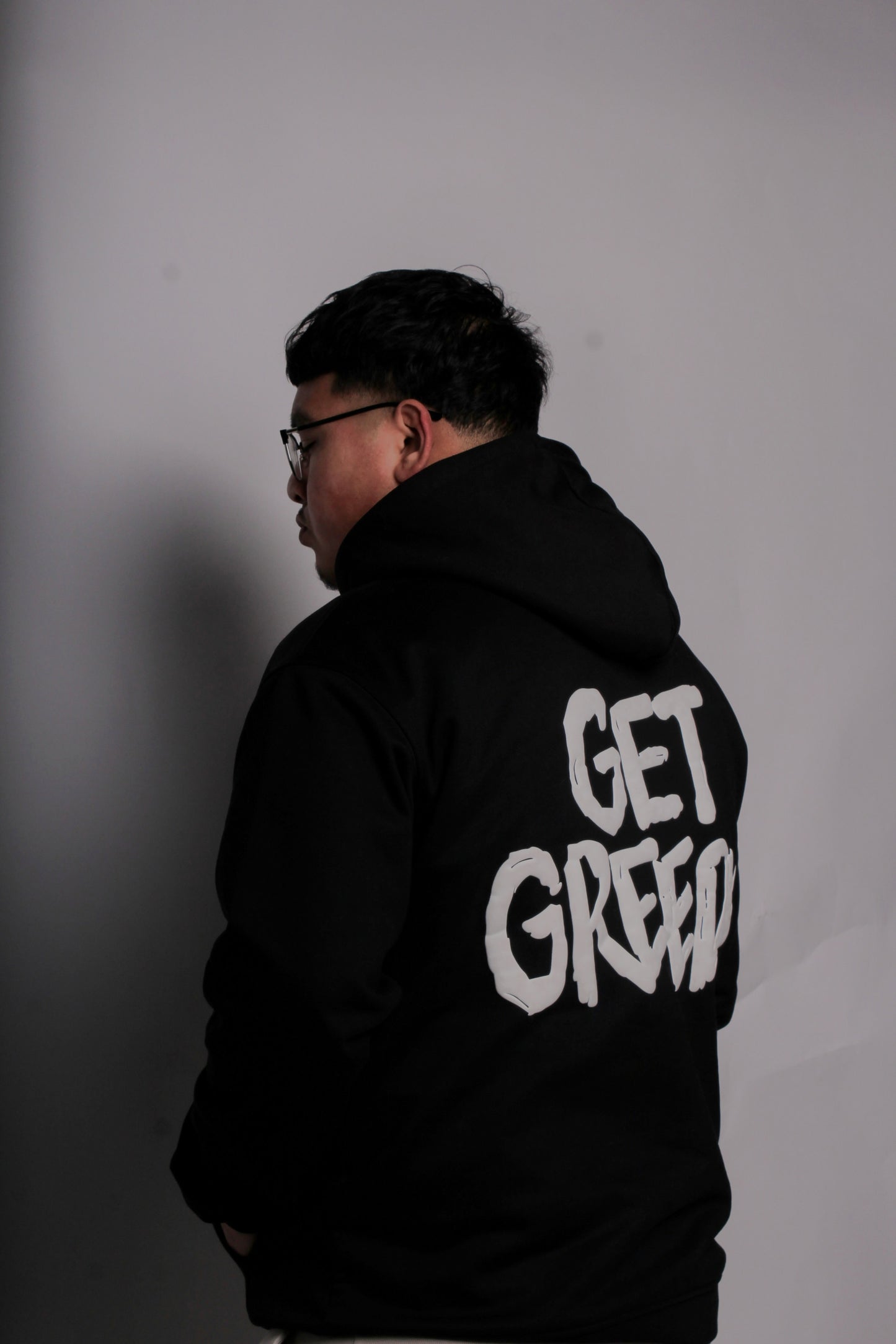 GET GREEDY Puff print Hoodie